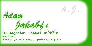 adam jakabfi business card